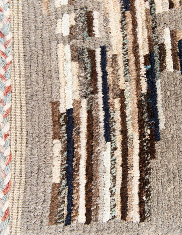 Detail image of  2' 10 x 8' 2  Hand Knotted Moroccan Runner Rug