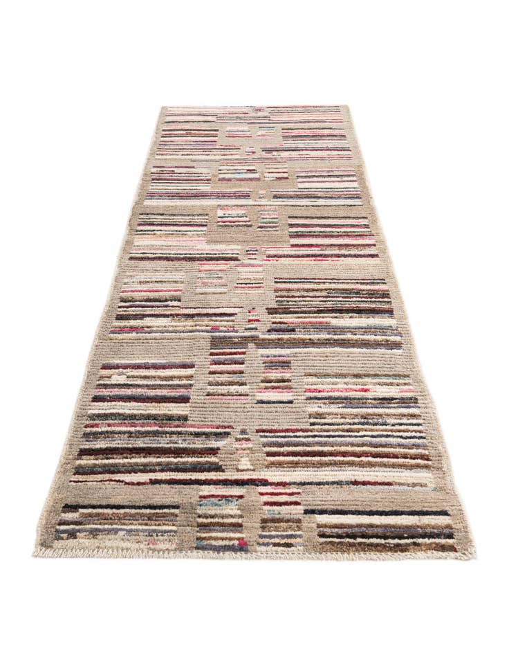 Detail image of  2' 10 x 7' 9  Hand Knotted Moroccan Wool Runner Rug