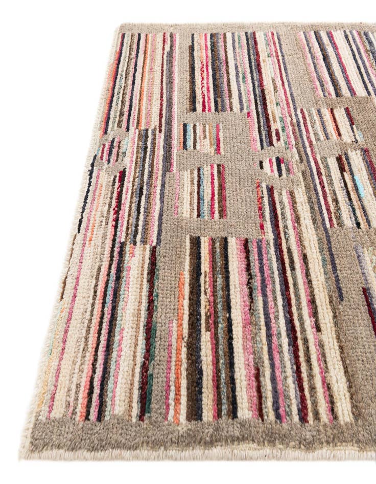 Detail image of  2' 10 x 7' 9  Hand Knotted Moroccan Wool Runner Rug