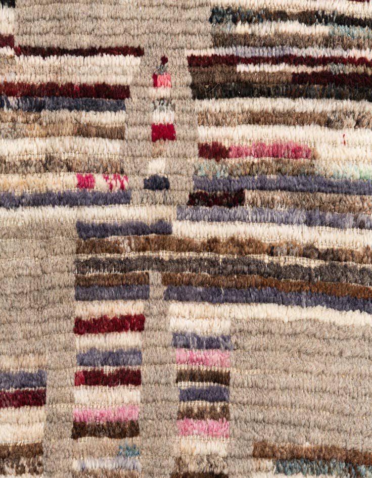 Detail image of  2' 10 x 7' 9  Hand Knotted Moroccan Wool Runner Rug