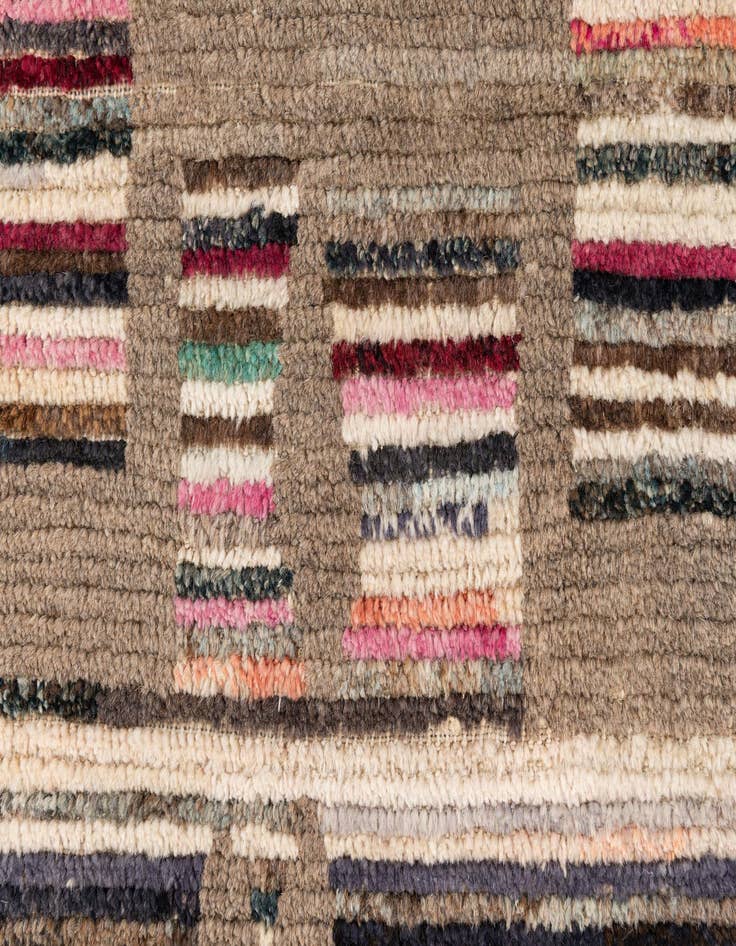 Detail image of  2' 10 x 7' 9  Hand Knotted Moroccan Wool Runner Rug