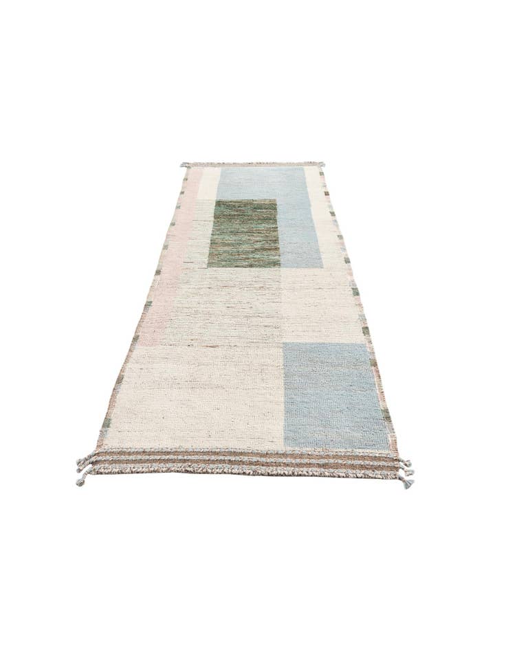 Detail image of  3' 2 x 9' 2  Hand Knotted Moroccan Wool Runner Rug