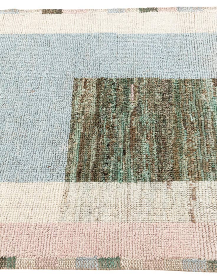 Detail image of  3' 2 x 9' 2  Hand Knotted Moroccan Wool Runner Rug