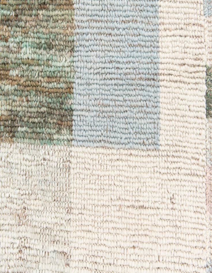 Detail image of  3' 2 x 9' 2  Hand Knotted Moroccan Wool Runner Rug