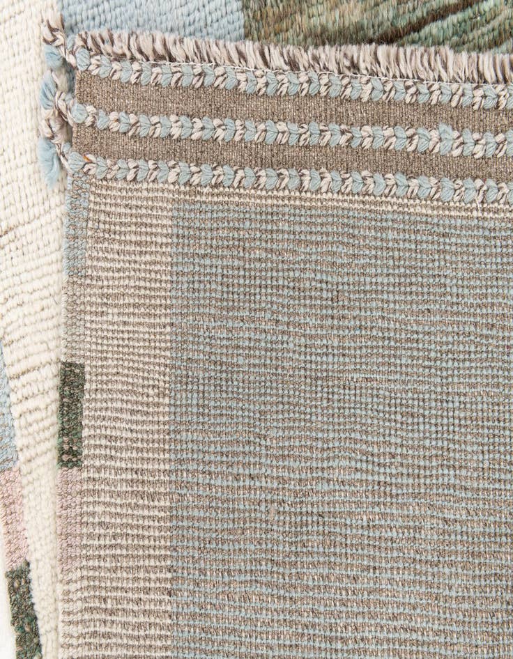 Detail image of  3' 2 x 9' 2  Hand Knotted Moroccan Wool Runner Rug