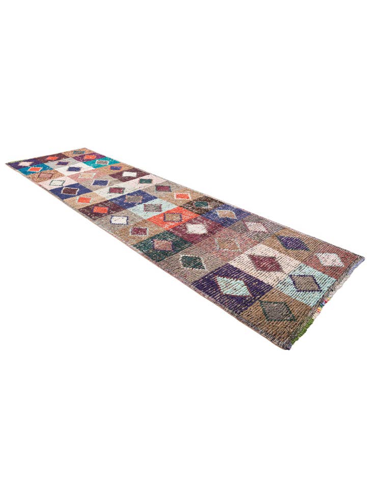 Detail image of  4' 4 x 15' 3  Hand Knotted Moroccan Wool Runner Rug