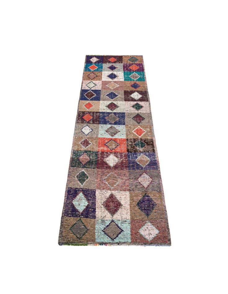 Detail image of  4' 4 x 15' 3  Hand Knotted Moroccan Wool Runner Rug