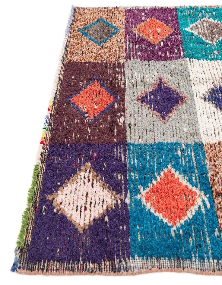 Detail image of  4' 4 x 15' 3  Hand Knotted Moroccan Wool Runner Rug