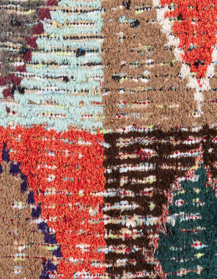 Detail image of  4' 4 x 15' 3  Hand Knotted Moroccan Wool Runner Rug