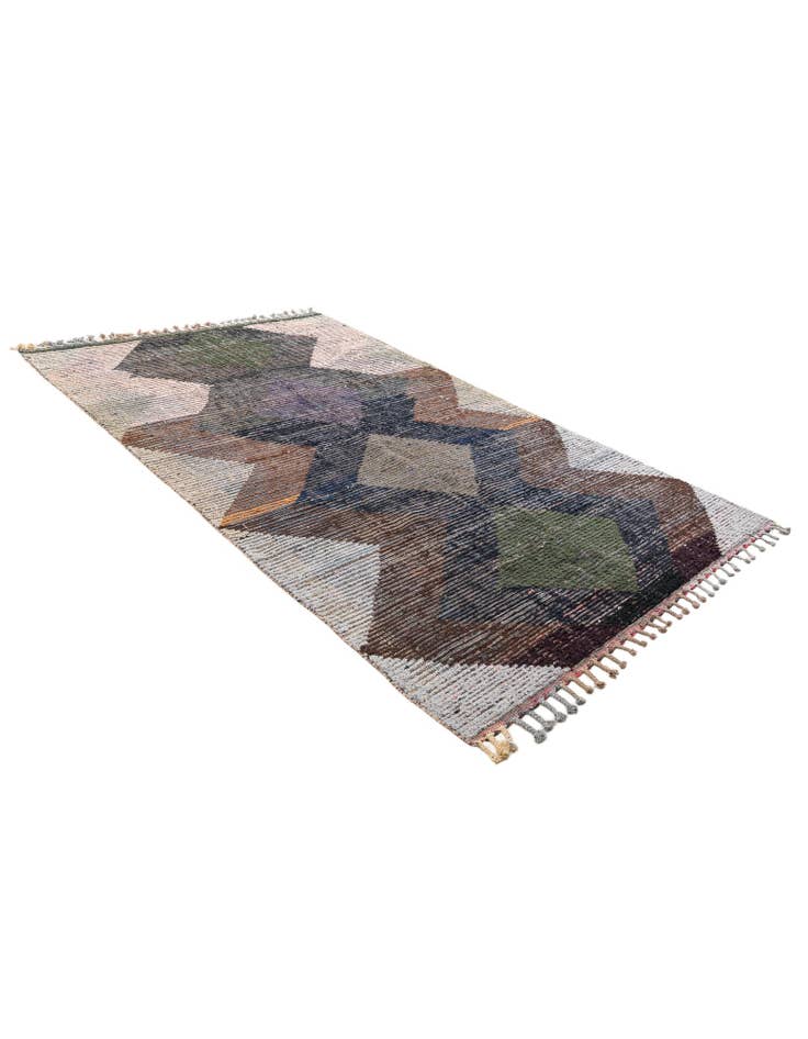 Detail image of  6' 4 x 10' 5  Hand Knotted Moroccan Wool Runner Rug