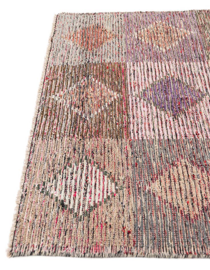 Detail image of  4' 5 x 15'  Hand Knotted Moroccan Wool Runner Rug
