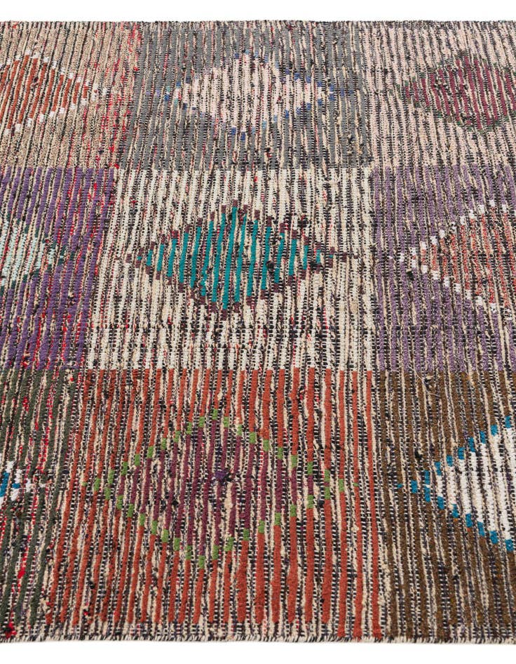 Detail image of  4' 5 x 15'  Hand Knotted Moroccan Wool Runner Rug