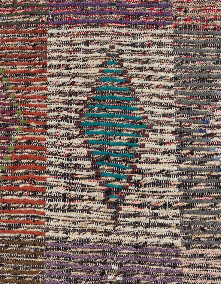 Detail image of  4' 5 x 15'  Hand Knotted Moroccan Wool Runner Rug