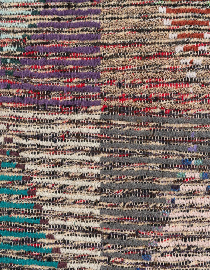 Detail image of  4' 5 x 15'  Hand Knotted Moroccan Wool Runner Rug