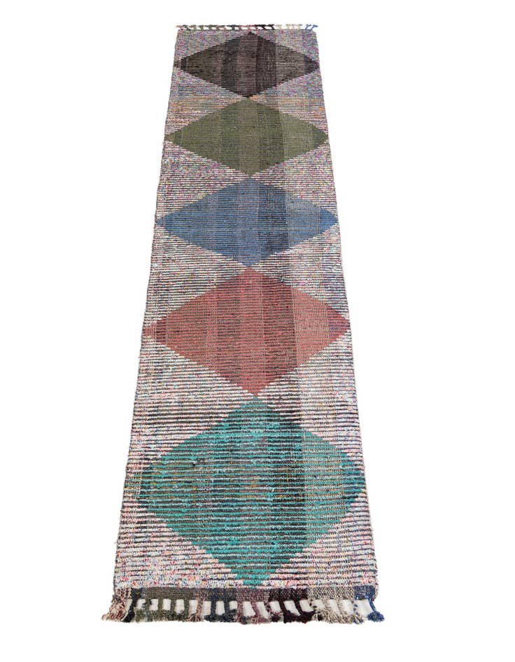 Detail image of  2' 6 x 12' 4  Hand Knotted Moroccan Wool Runner Rug