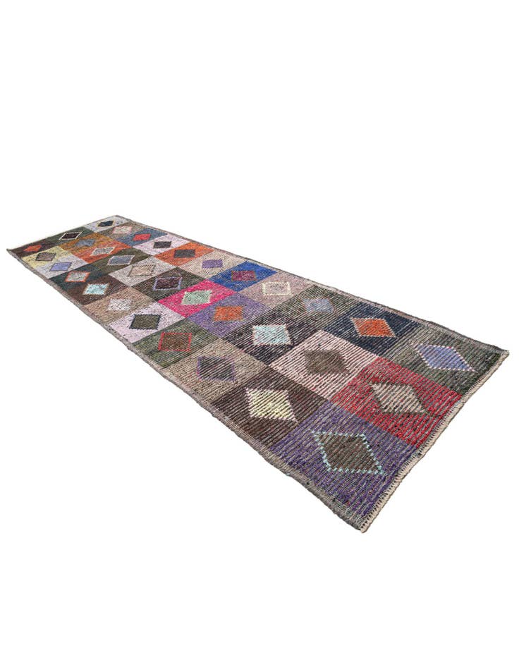 Detail image of  4' 5 x 14' 10  Hand Knotted Moroccan Wool Runner Rug