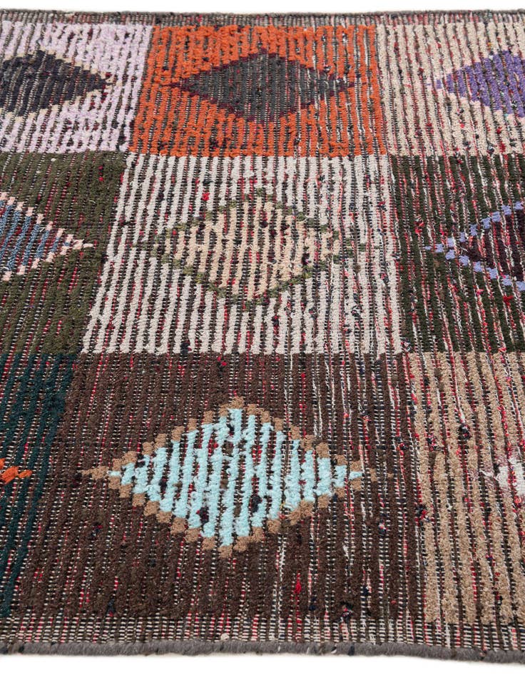 Detail image of  4' 5 x 14' 10  Hand Knotted Moroccan Wool Runner Rug