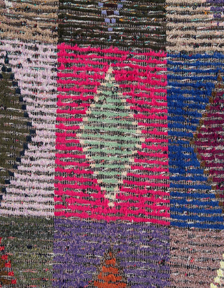 Detail image of  4' 5 x 14' 10  Hand Knotted Moroccan Wool Runner Rug