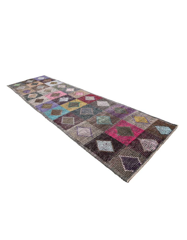 Detail image of  4' 7 x 16'  Hand Knotted Moroccan Wool Runner Rug