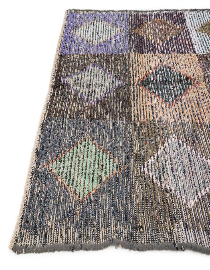 Detail image of  4' 7 x 16'  Hand Knotted Moroccan Wool Runner Rug