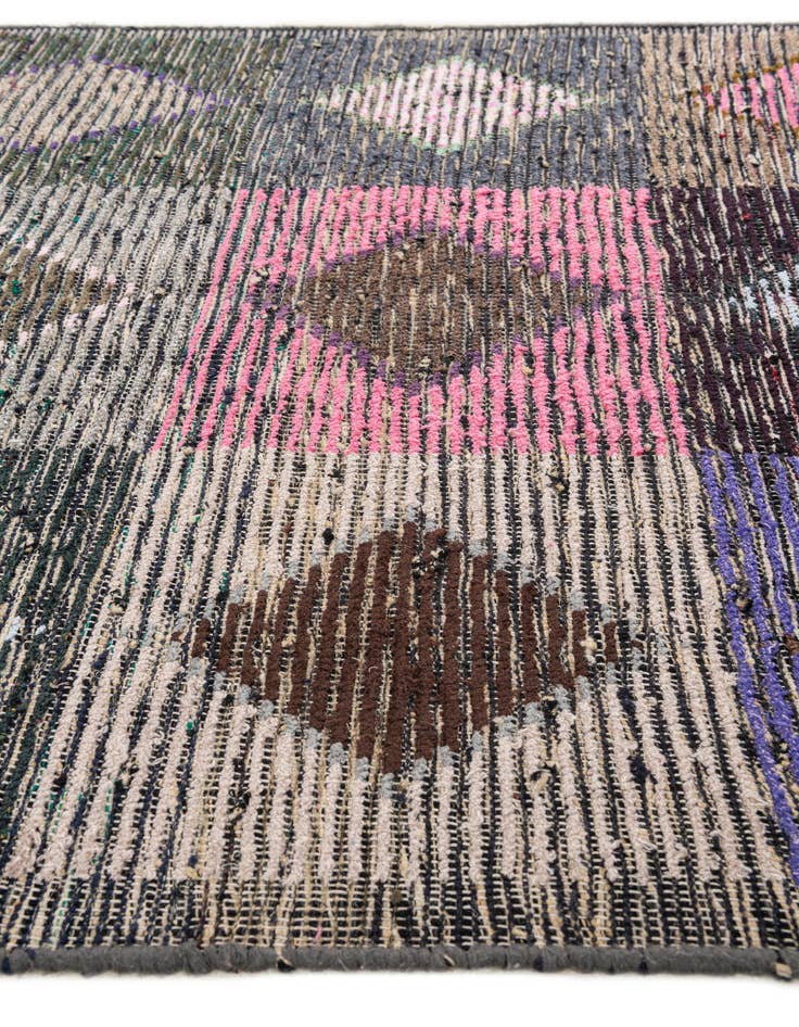 Detail image of  4' 7 x 16'  Hand Knotted Moroccan Wool Runner Rug