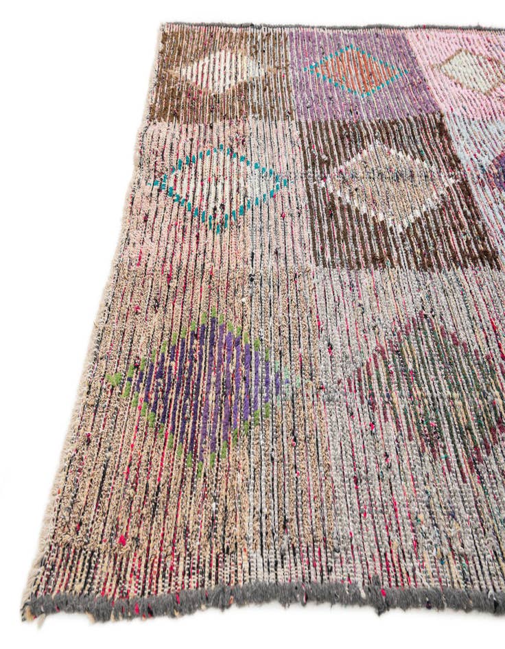 Detail image of  4' 6 x 14' 5  Hand Knotted Moroccan Wool Runner Rug