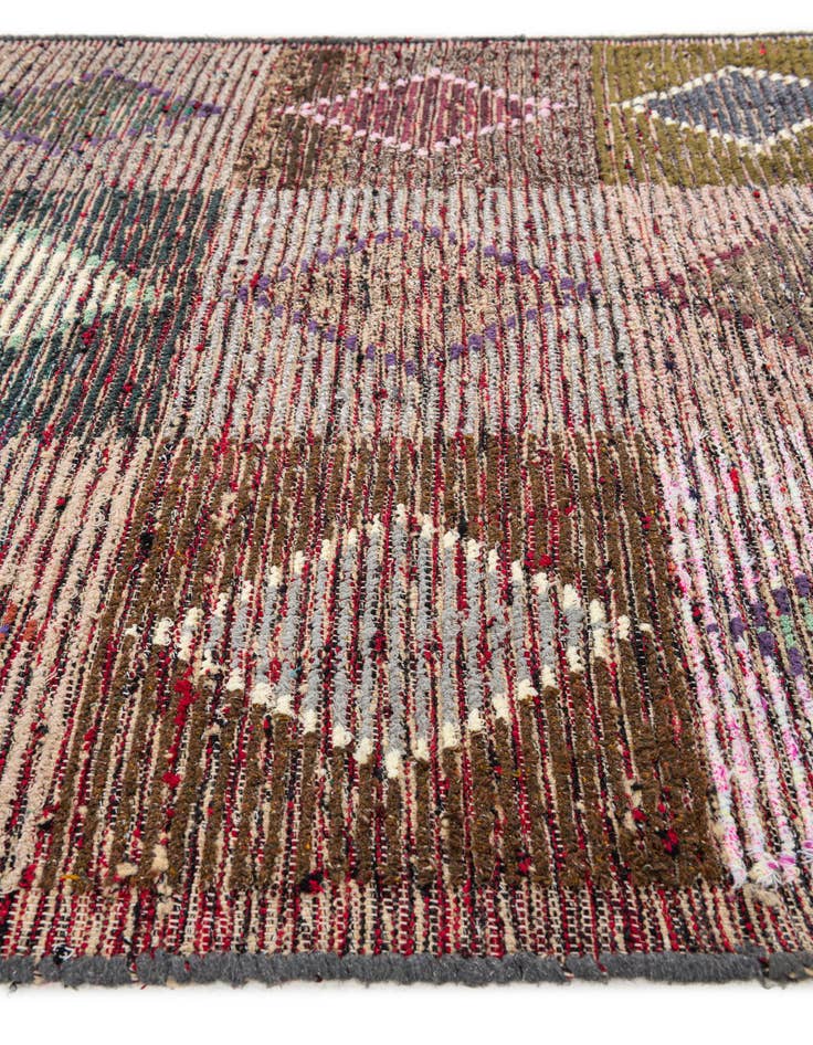 Detail image of  4' 6 x 14' 5  Hand Knotted Moroccan Wool Runner Rug