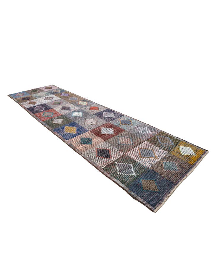 Detail image of  4' 5 x 15' 6  Hand Knotted Moroccan Wool Runner Rug