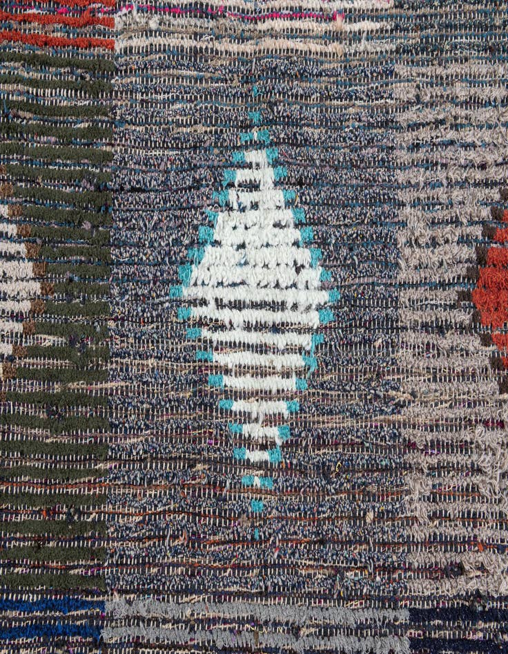 Detail image of  4' 5 x 15' 6  Hand Knotted Moroccan Wool Runner Rug