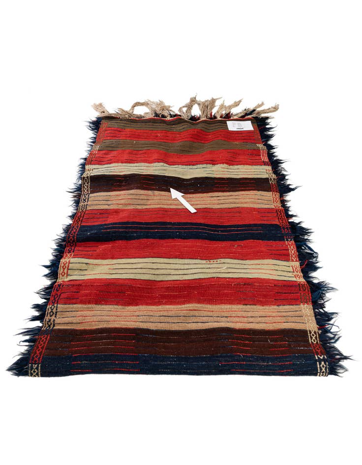 Detail image of  3' 10 x 12' 6  Hand Knotted Moroccan Wool Runner Rug