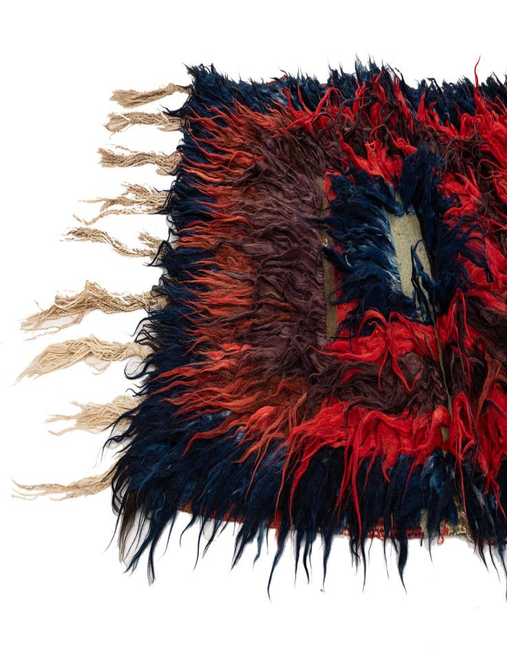 Detail image of  3' 10 x 12' 6  Hand Knotted Moroccan Wool Runner Rug