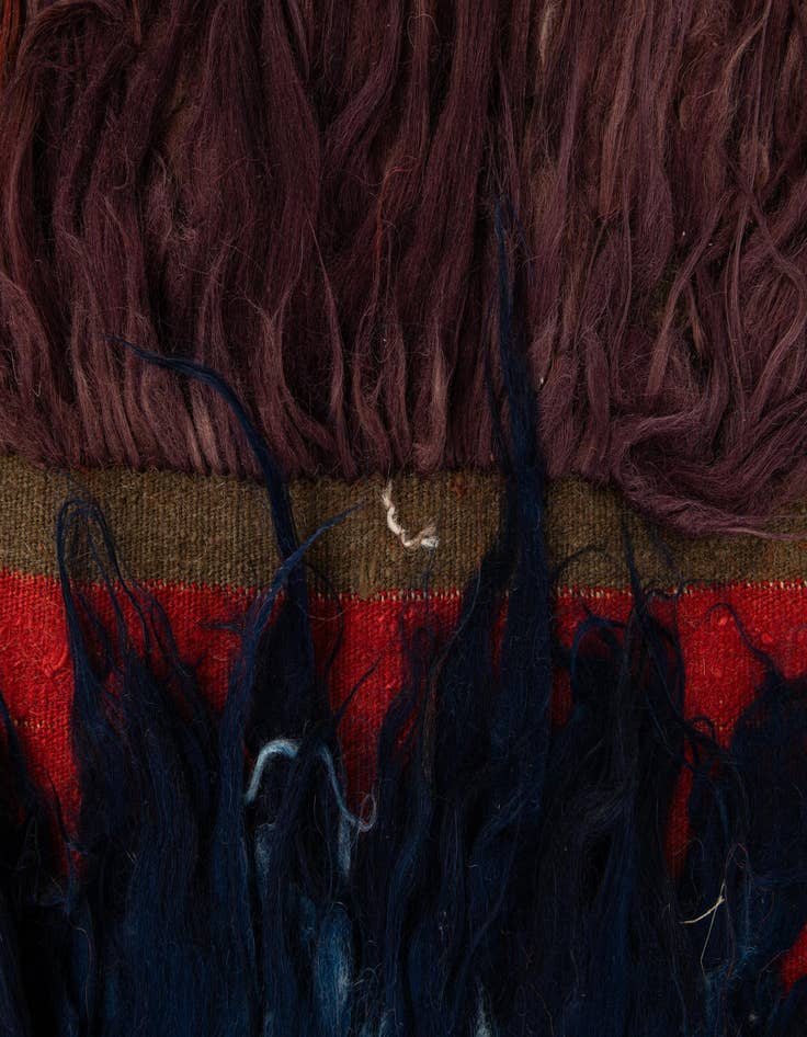 Detail image of  3' 10 x 12' 6  Hand Knotted Moroccan Wool Runner Rug