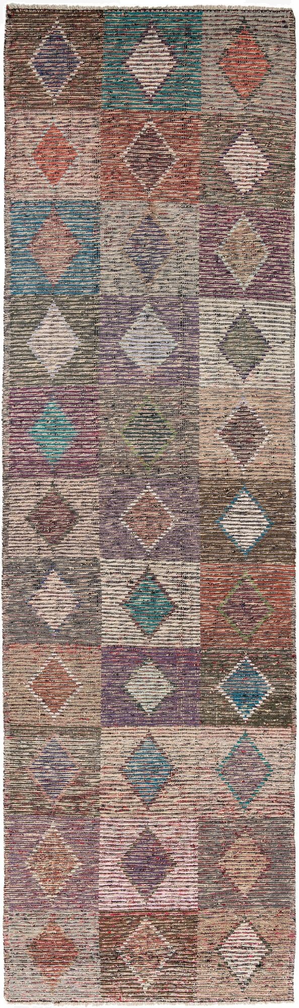  4' 5 x 15'  Hand Knotted Moroccan Wool Runner Rug