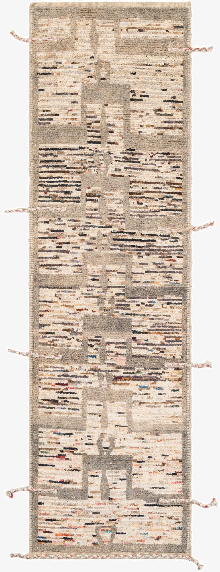  2' 10 x 10' 1  Hand Knotted Moroccan Wool Runner Rug