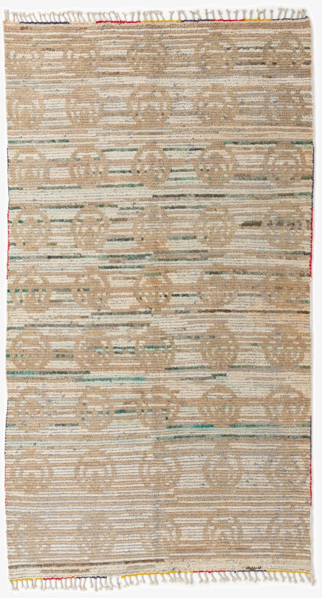  5' x 10' 1  Hand Knotted Moroccan Wool Runner Rug