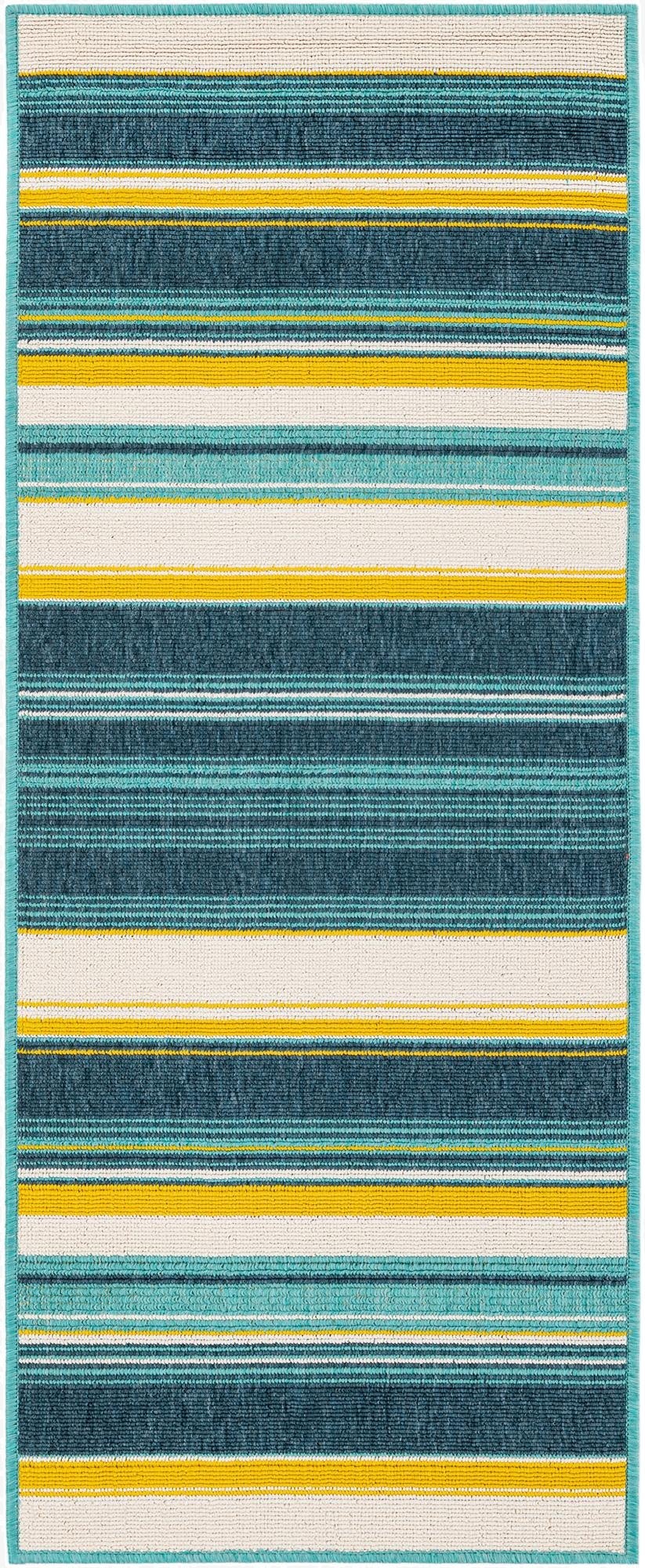  2' x 5'  Washable Border Indoor / Outdoor Runner Rug