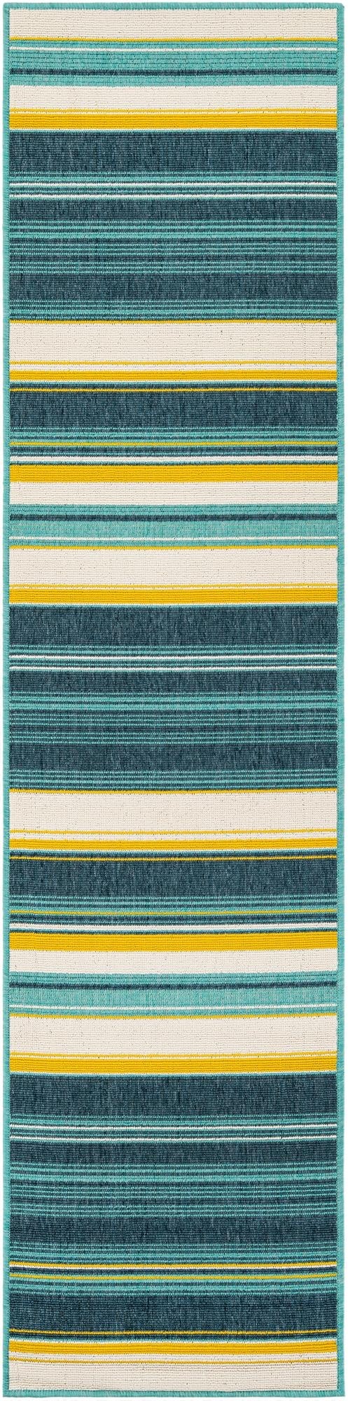  2' x 8'  Washable Border Indoor / Outdoor Runner Rug