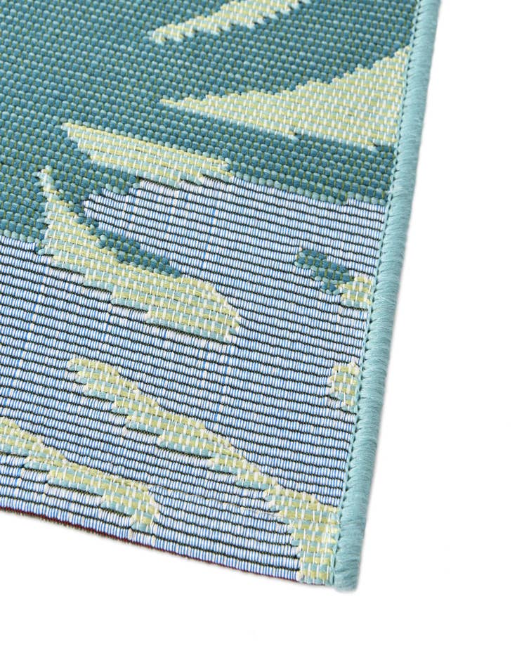 Detail image of  2' 7 x 5' 3  Washable Botanical Indoor / Outdoor Runner Rug