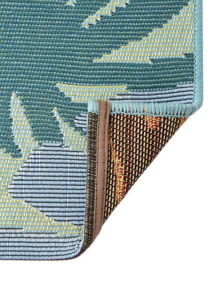 Detail image of  2' 7 x 5' 3  Washable Botanical Indoor / Outdoor Runner Rug