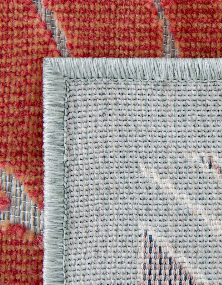 Detail image of  2' 2 x 6'  Washable Botanical Indoor / Outdoor Runner Rug