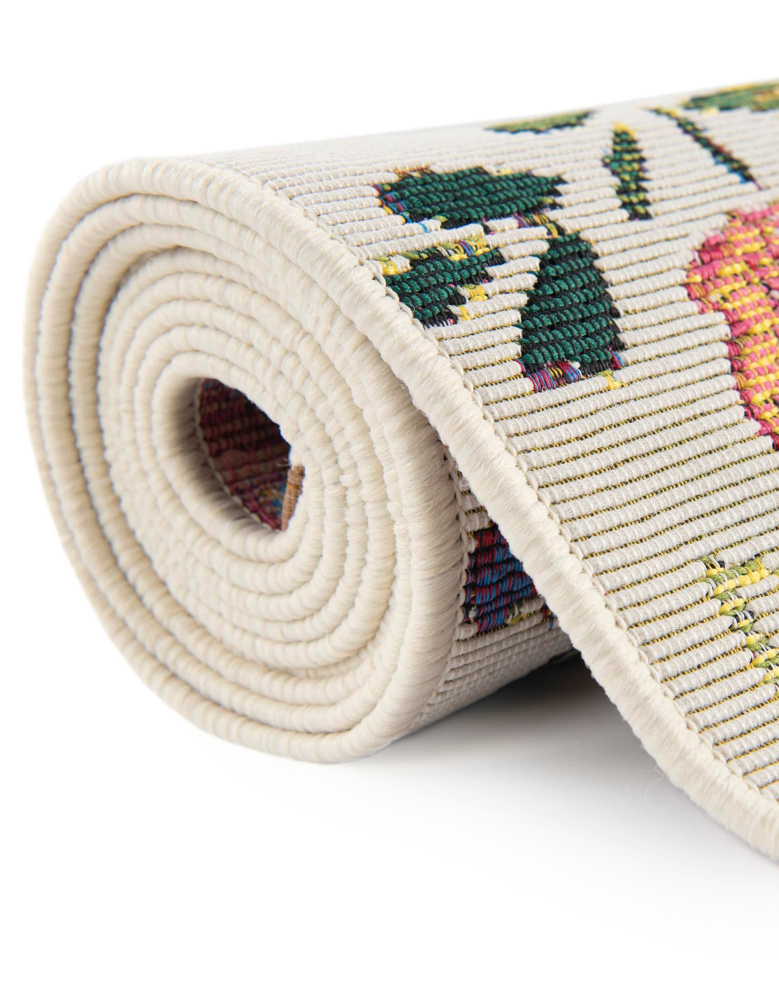 Multicolor 2' x 6' Botanical Indoor / Outdoor Runner Rug | Rugs.com