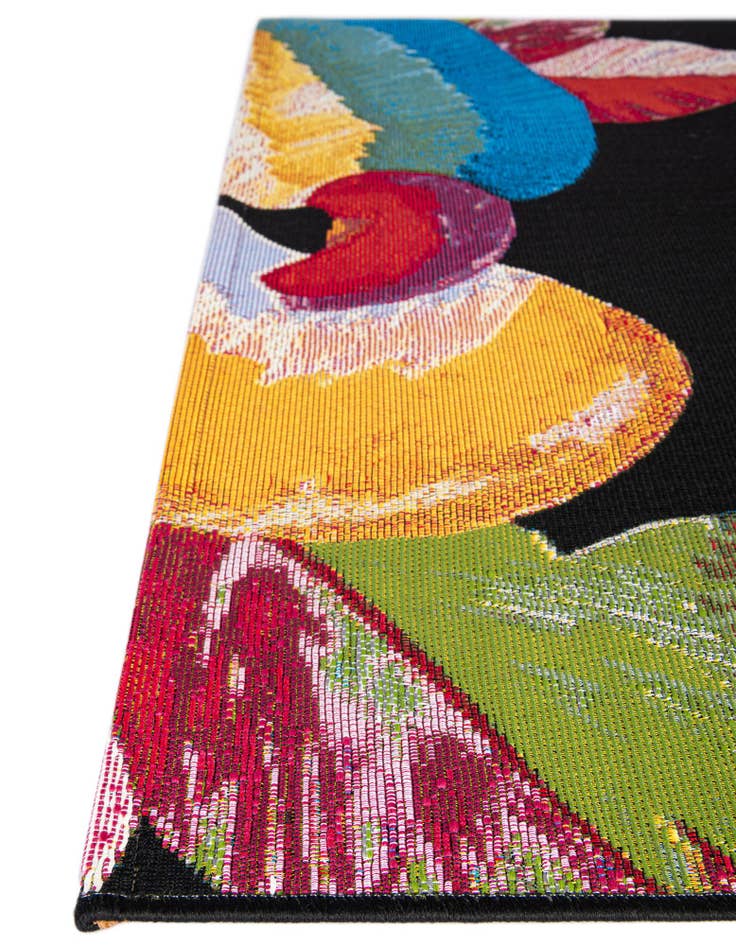 Detail image of  2' 7 x 10'  Washable Botanical Indoor / Outdoor Runner Rug