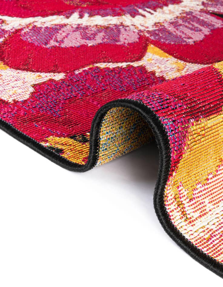 Detail image of  2' 7 x 10'  Washable Botanical Indoor / Outdoor Runner Rug