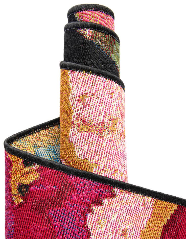 Detail image of  2' 7 x 10'  Washable Botanical Indoor / Outdoor Runner Rug