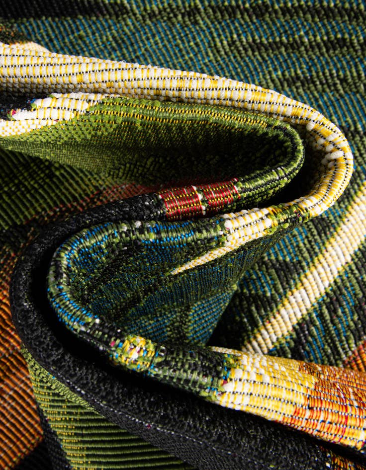 Detail image of  2' x 5'  Washable Botanical Indoor / Outdoor Runner Rug