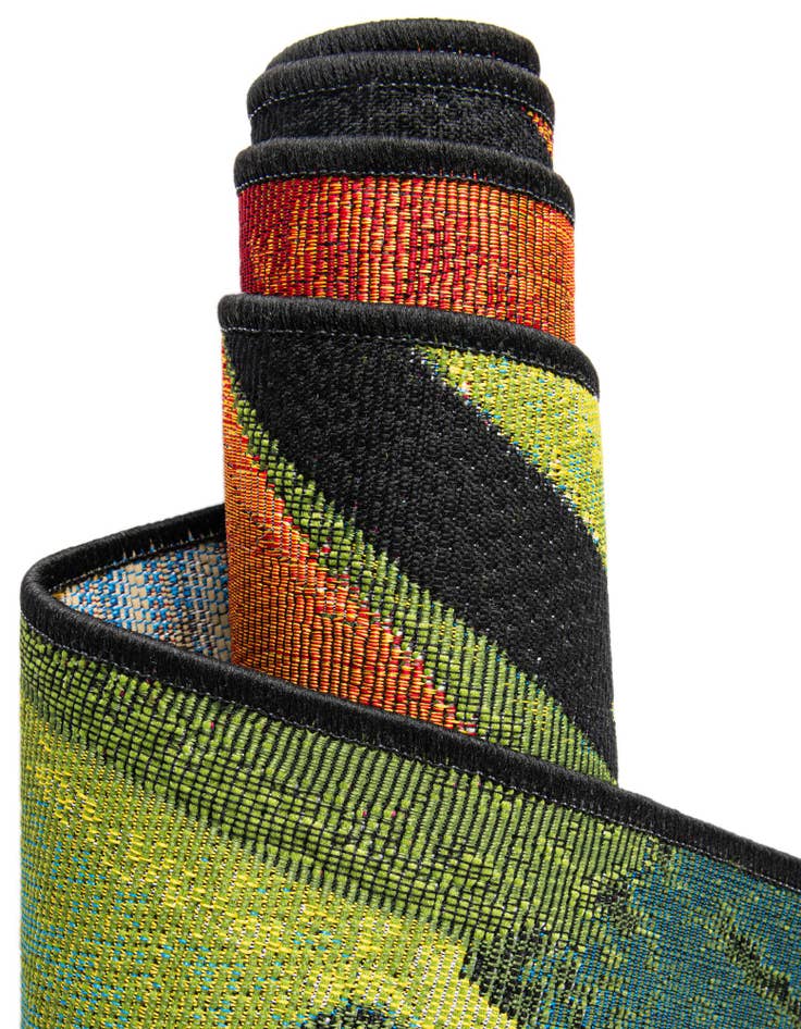 Detail image of  2' x 5'  Washable Botanical Indoor / Outdoor Runner Rug