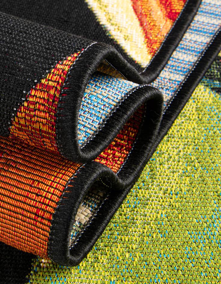 Detail image of  2' x 5'  Washable Botanical Indoor / Outdoor Runner Rug