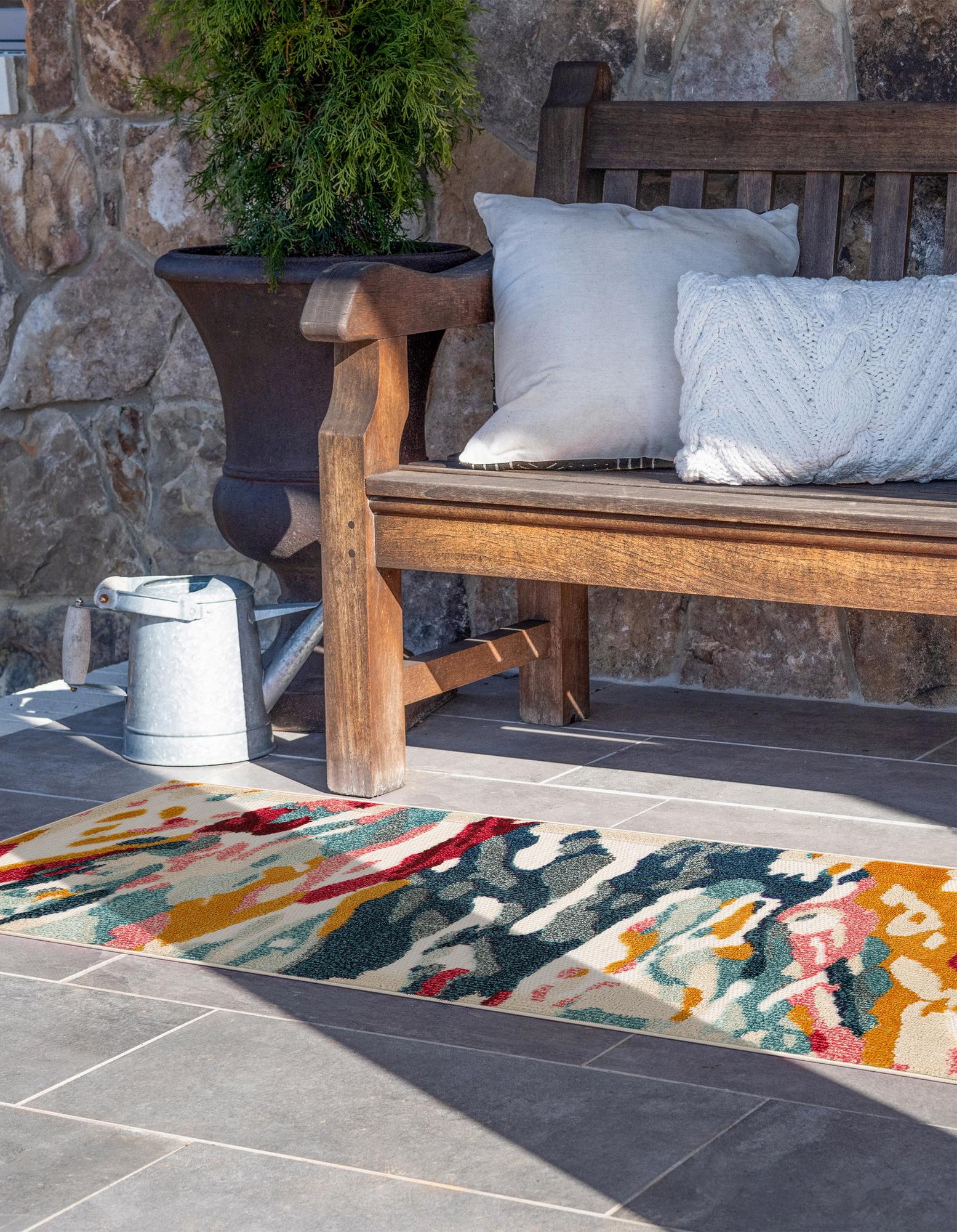 Multicolor 2' x 6' Casablanca Indoor / Outdoor Runner Rug | Rugs.com