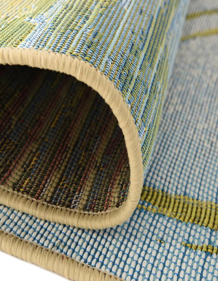 Detail image of  2' 7 x 5' 3  Washable Coastal Indoor / Outdoor Runner Rug