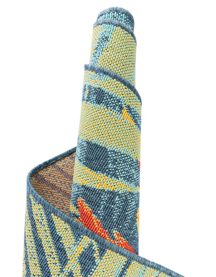 Detail image of  2' x 6'  Washable Coastal Indoor / Outdoor Runner Rug